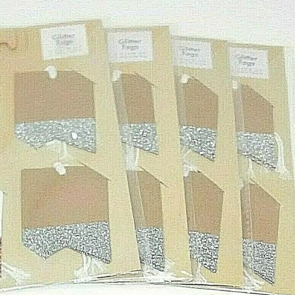 4 Packs Glitter Christmas Tags 32 Tags in 2 Design - Picture 1 of 9